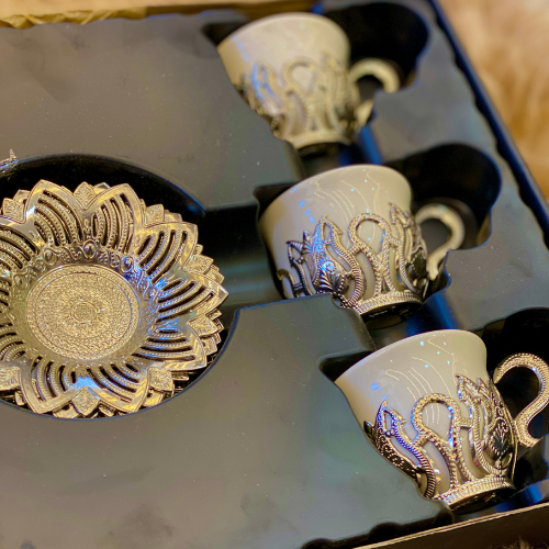 Silver Lotus Tea & Coffee Set