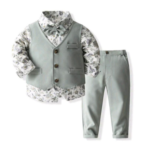 Floral Vest Set Kids' Cloth
