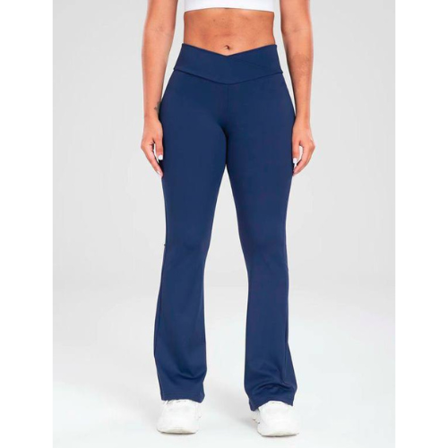 High-Waisted Flare Navy Blue Leggings
