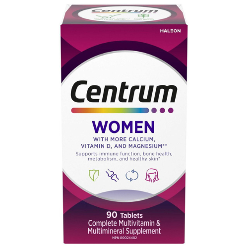 𝗖𝗲𝗻𝘁𝗿𝘂𝗺 Women Multivitamin and Multimineral Supplement Tablets, 90 Count, 90 Tablets