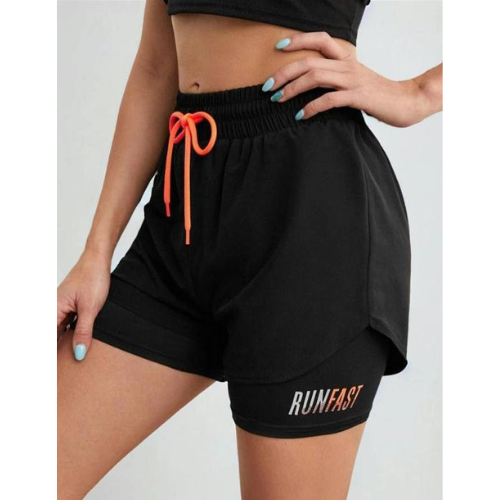 Run Fast Biker Shorts Black