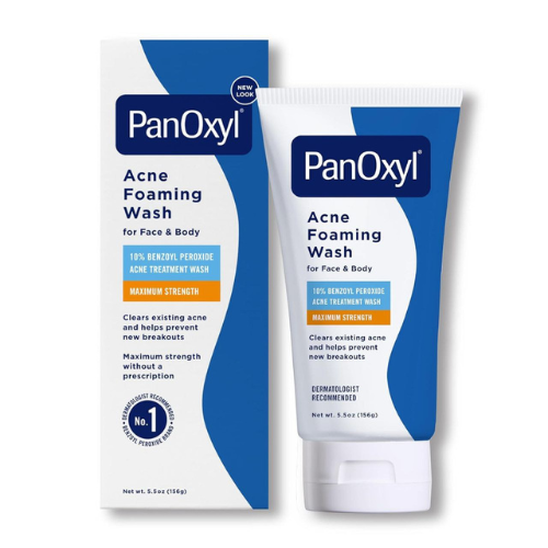 PanOxyl Acne Foaming Wash Benzoyl Peroxide 10% Maximum Strength Antimicrobial, 5.5 Oz (156g)