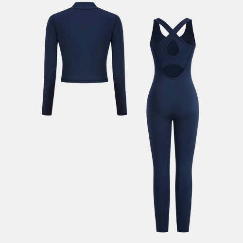Aqua Deep Navy Jumpsuit
