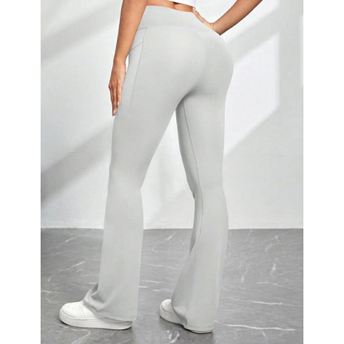 Straight Leg Legging -Pale Silver