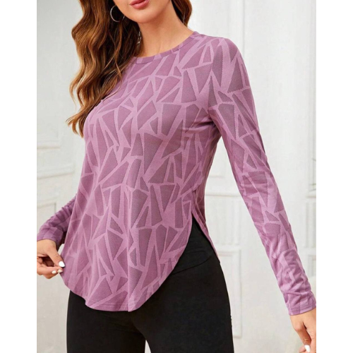 Lavender Mosaic Long Sleeve Top