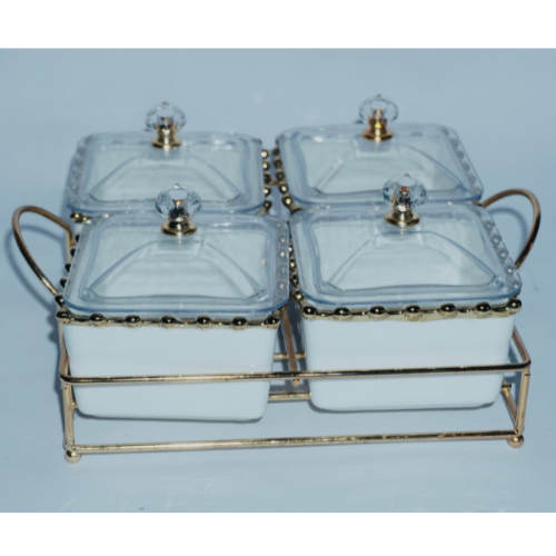 Decorative condiment jars or storage jars